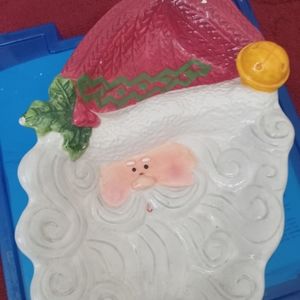 Christmas Santa ceramic plate